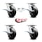 Service Caster 6 Inch Kingpinless Polyolefin Wheel Caster Brakes 2 Swivel Locks SCC, 4PK SCC-KP30S620-POR-SLB-BSL-2-SLB-2 - alternate 6